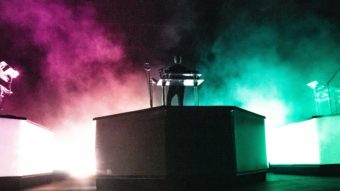 Photo of RÜFÜS DU SOL live at Red Rocks taken by Franz Hilberath.