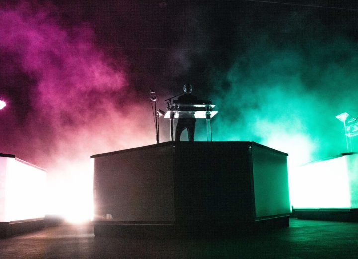 Photo of RÜFÜS DU SOL live at Red Rocks taken by Franz Hilberath.