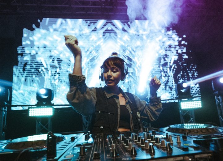 Photo of KHIVA performing at Sound Haven in July 2020 taken by Trey Sarmento.