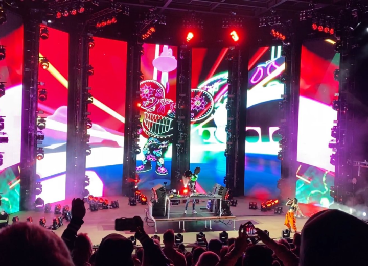 Photo of Deadmau5 performing at Red Rocks ampitheater in 2021