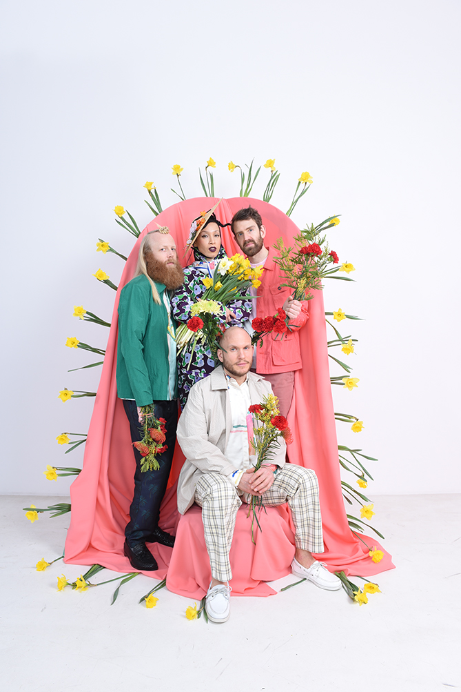 Little dragon posed for a press photo