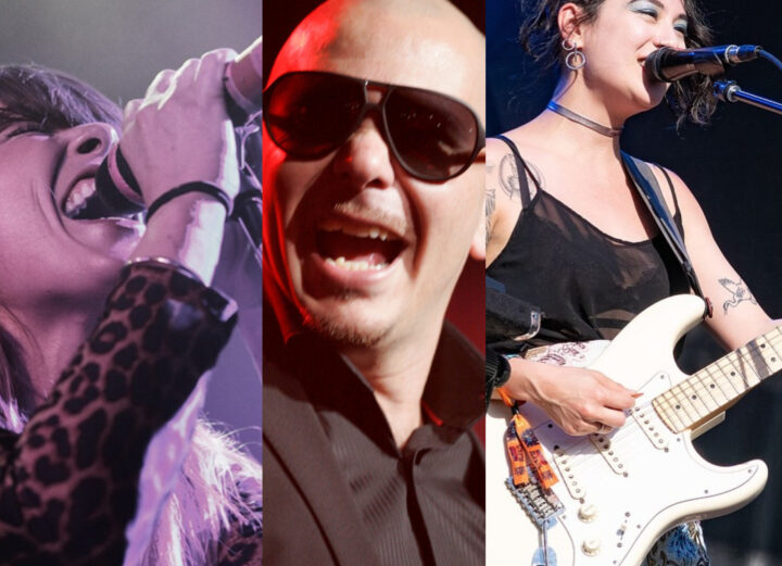Photos of Pitbull & other artists playing Innings Festival Tampa in 2023.