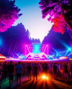 AI generated photo of a music festival.