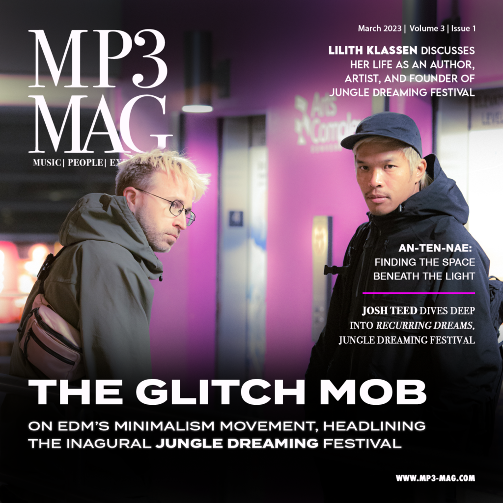 The Glitch Mob on the cover of MP3 MAG.