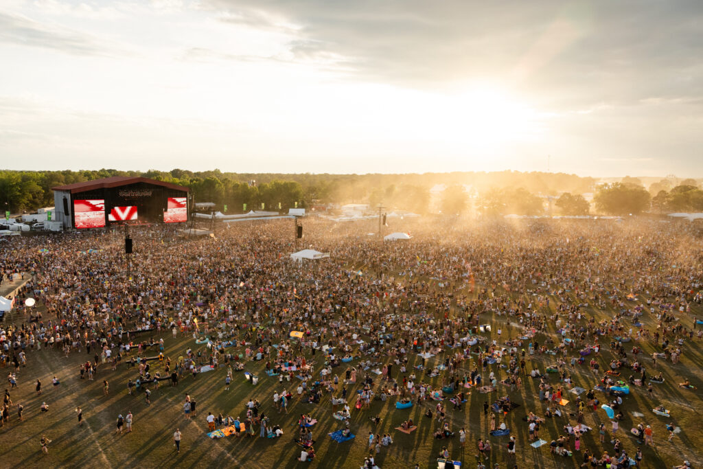Festival crowd at Sunset