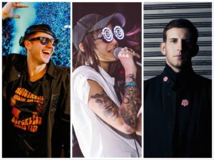 photo collage of John Summit, REZZ & ILLENIUM