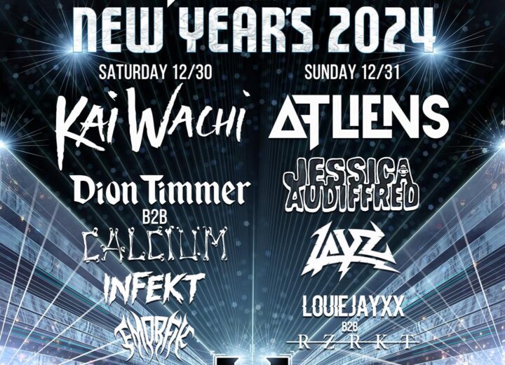 Excision New Years 2024 festival in Lake Tahoe. Lineup graphic.