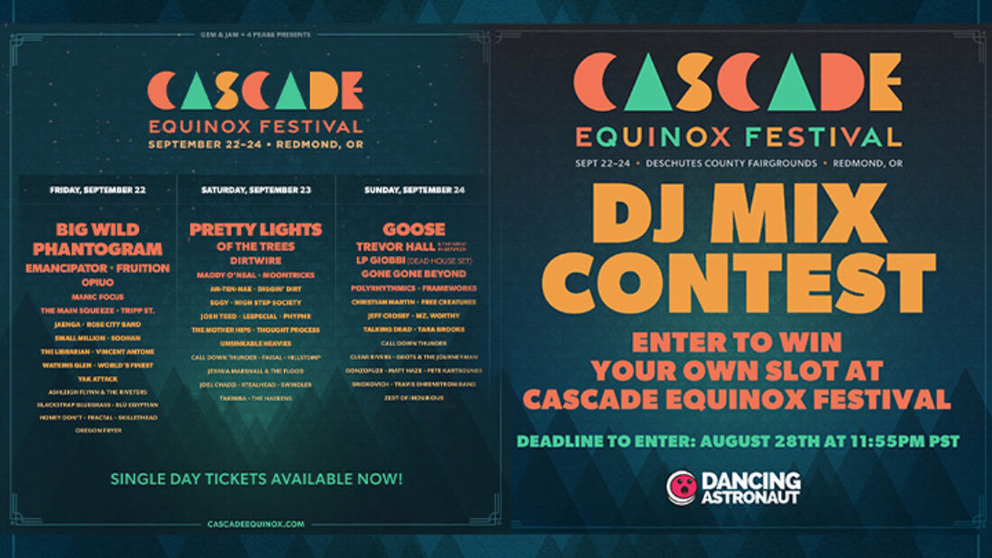 Cascade Equinox Festival contest Poster ft lineup headlined by Pretty Lights