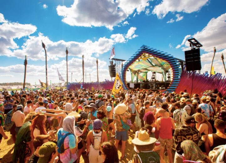 Okeechobee Canceled: photo of large crowd outside in front of big stage.