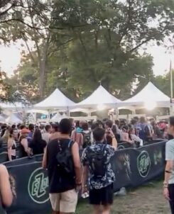 Electric Zoo 2023 Crowd rushing gates