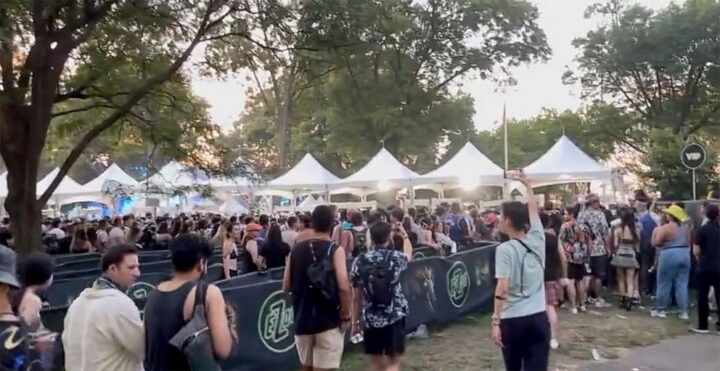 Electric Zoo 2023 Crowd rushing gates