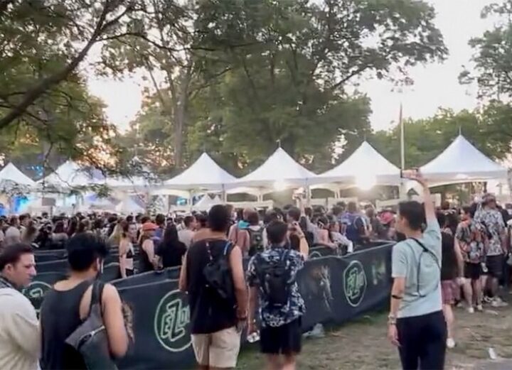 Electric Zoo 2023 Crowd rushing gates
