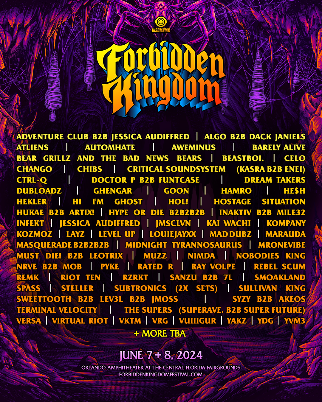 Forbidden Kingdom 2024 lineup, Insomniac