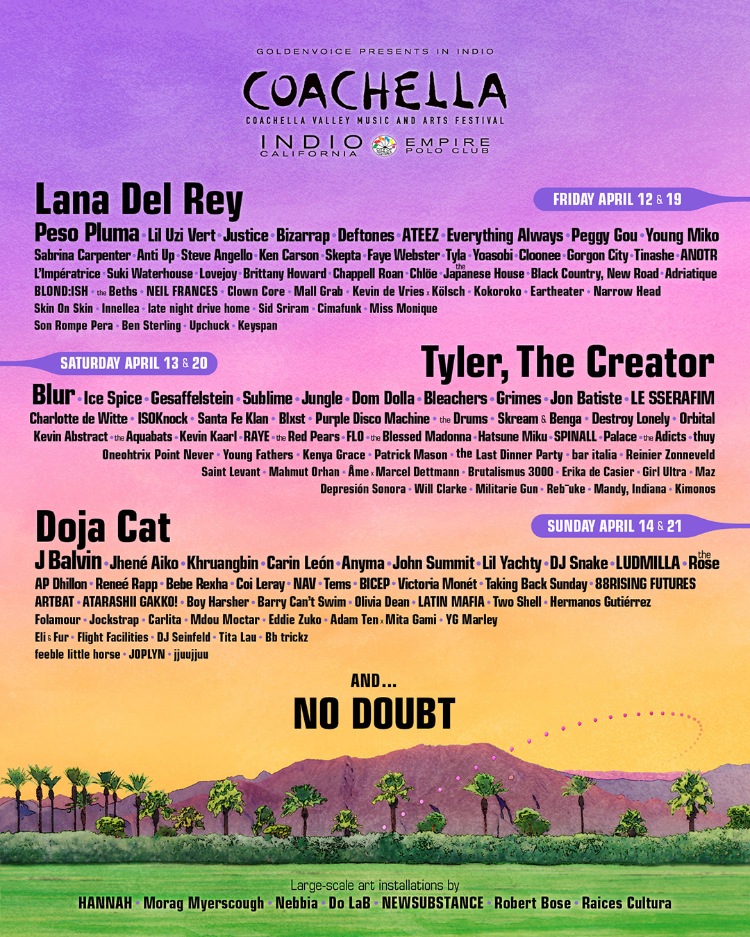 Coachella 2024 lineuep poster