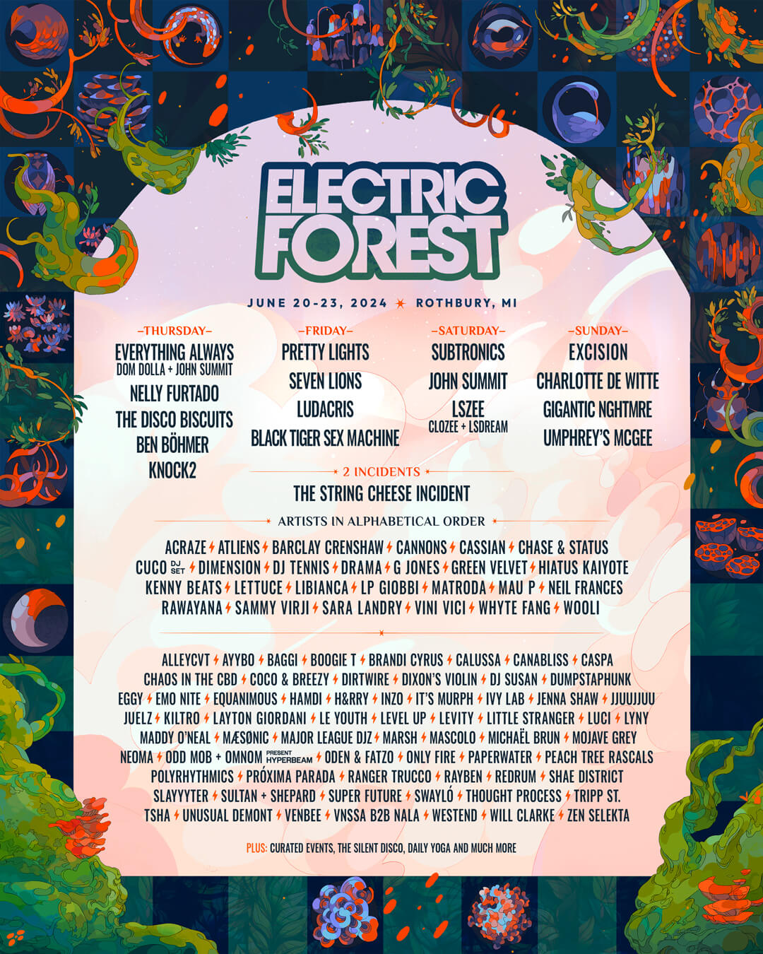 Electric Forest Lineup poster