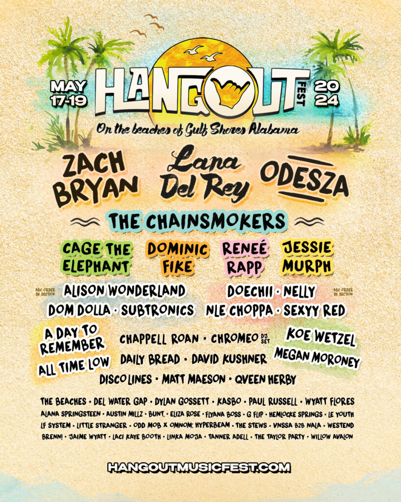 Hangout Music Festival Lineup poster