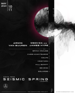 Seismic Dance Event Lineup poster