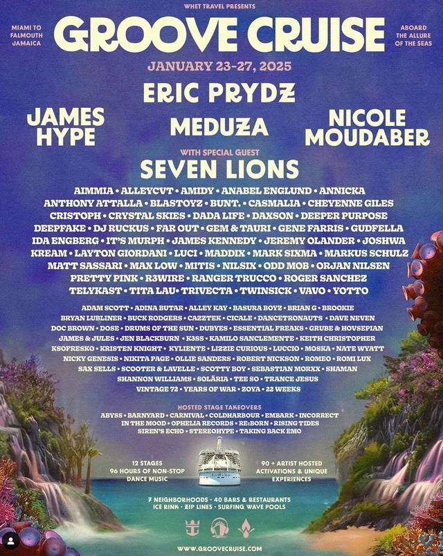 Groove Cruise 2025 lineup poster