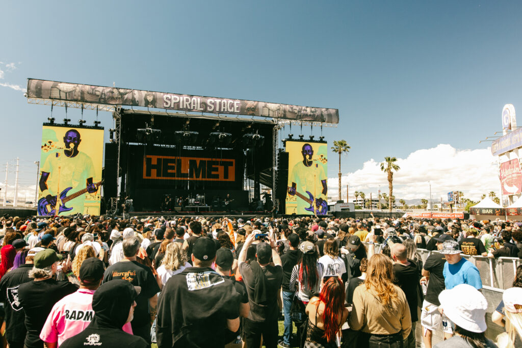 Photo of Helmet by Valeria Avalos at Sick New World 2024.