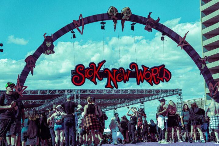 Banner at Sick New World festival
