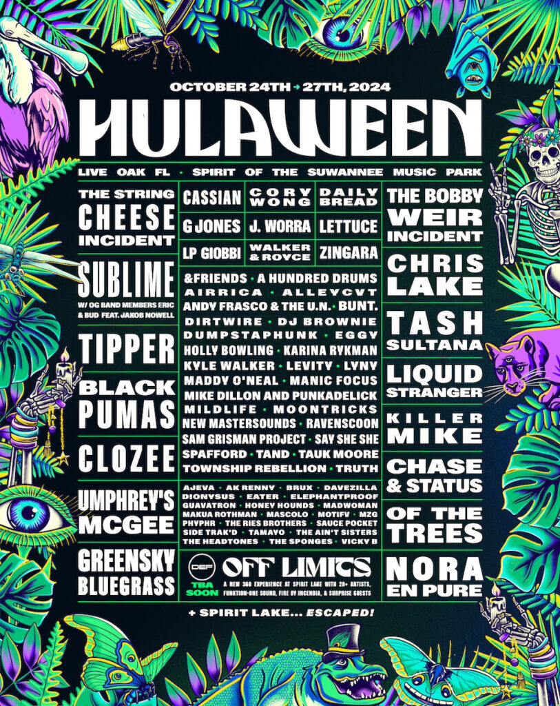 Hulaween Lineup Poster