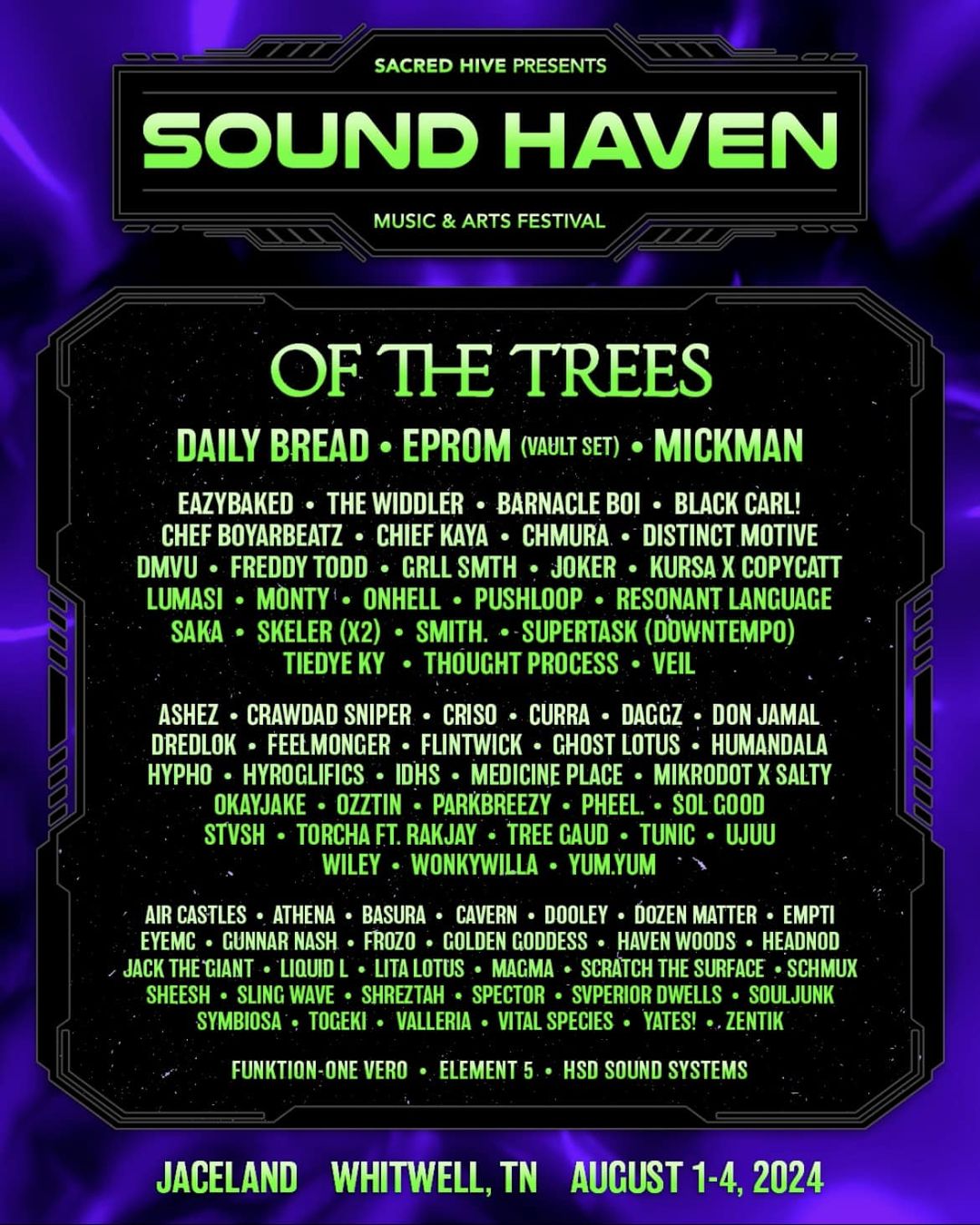 Sound Haven 2024 lineup