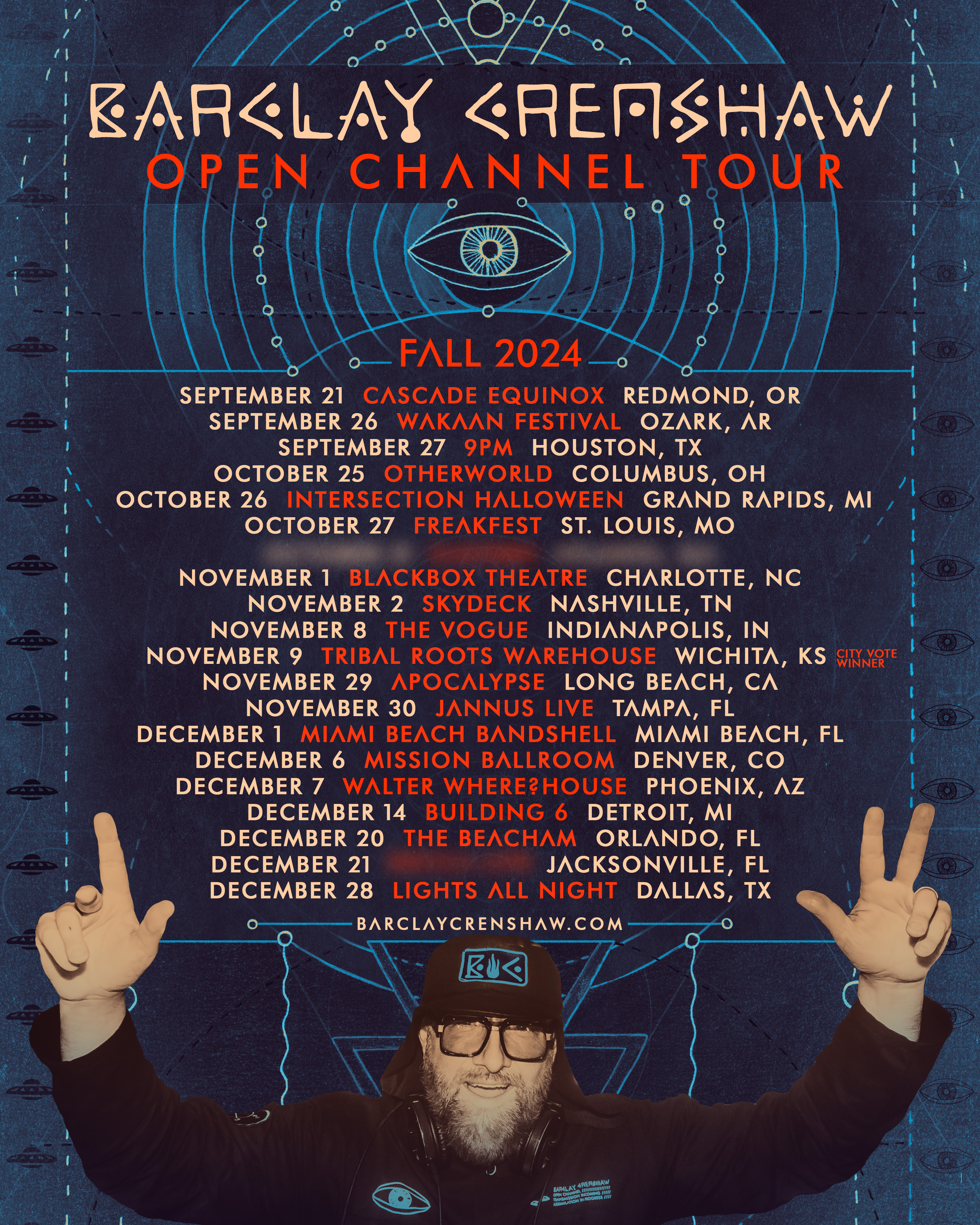 Open Channel tour, Barclay Crenshaw