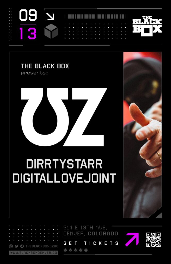 UZ Black Box show poster